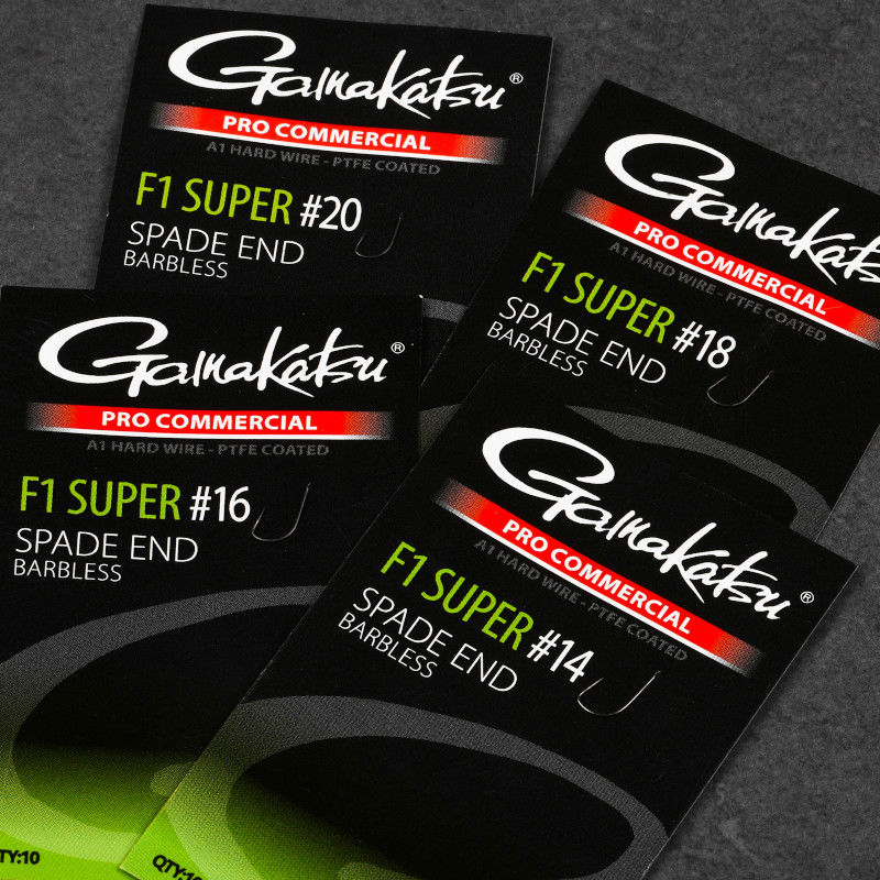 Gamakatsu Pro-C F1 Super Spade Barbless Hooks