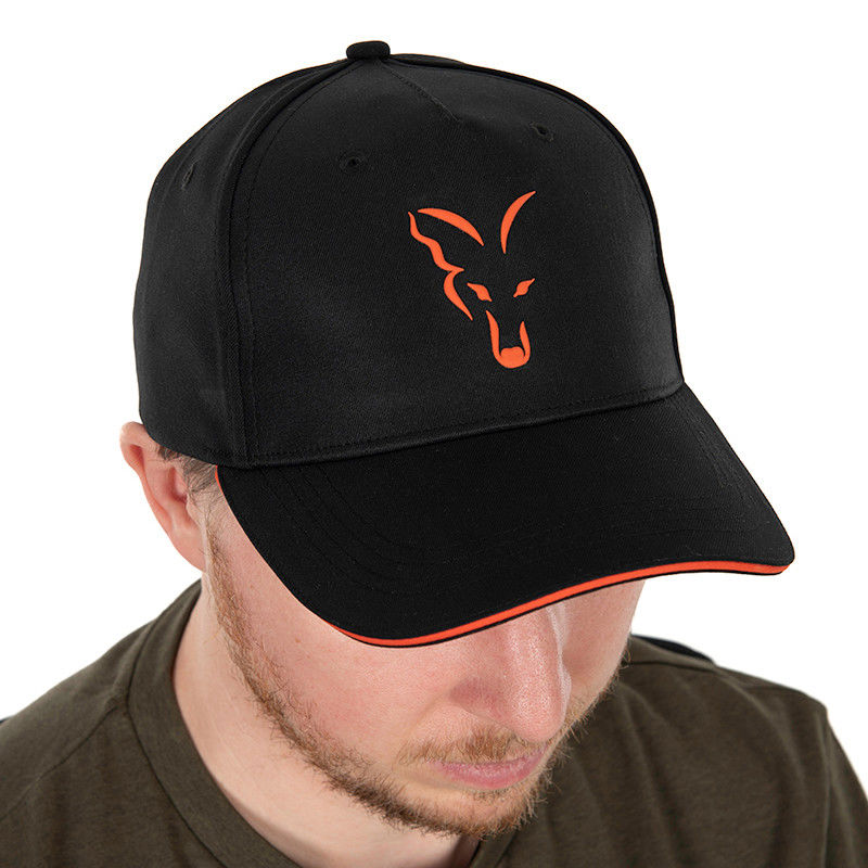 Fox Collection Baseball Cap Black & Orange