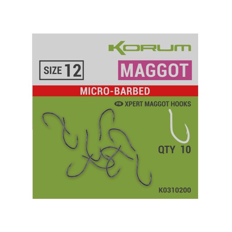 Korum Xpert Barbed Maggot Hooks