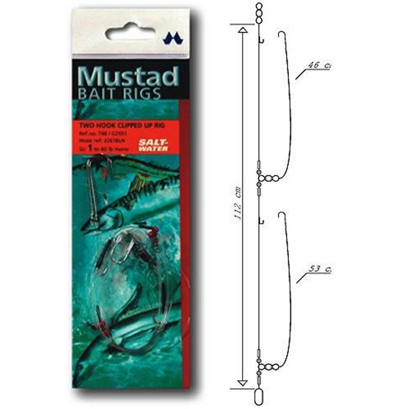 Mustad Rig Two Hook Clipped Up