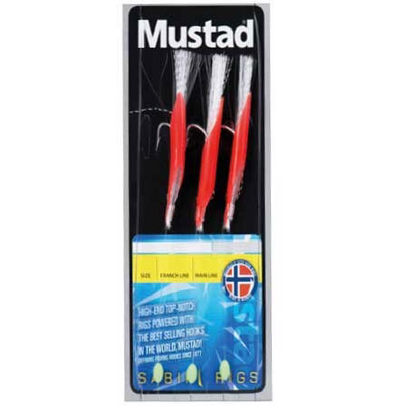 Mustad Daylight Fluo Red Rigs