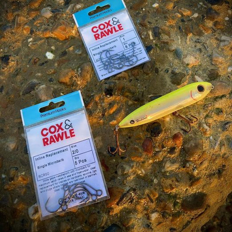 Cox & Rawle Inline Replacement Single Barbed Lure Hooks