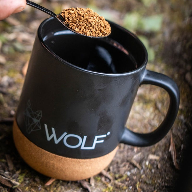 Wolf Black Ceramic Mug