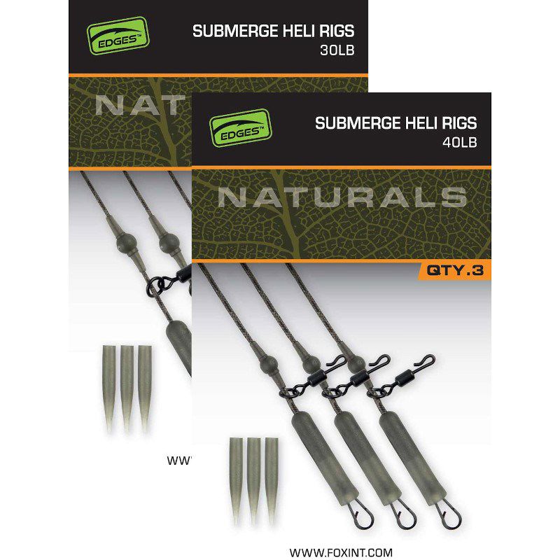 Fox Edges Naturals Submerge Heli Rig Leaders