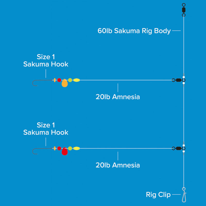 Sakuma 2 Hook Flattie Rig