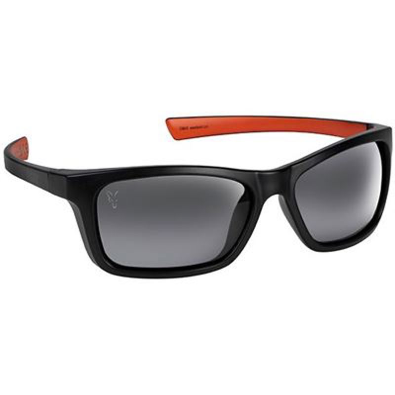 Fox Collection Wraps Black Orange Sunglasses