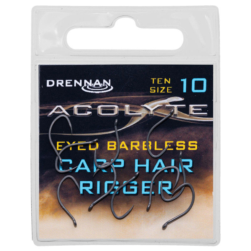 Drennan Acolyte Carp Hair Rigger Barbless Eyed Hooks