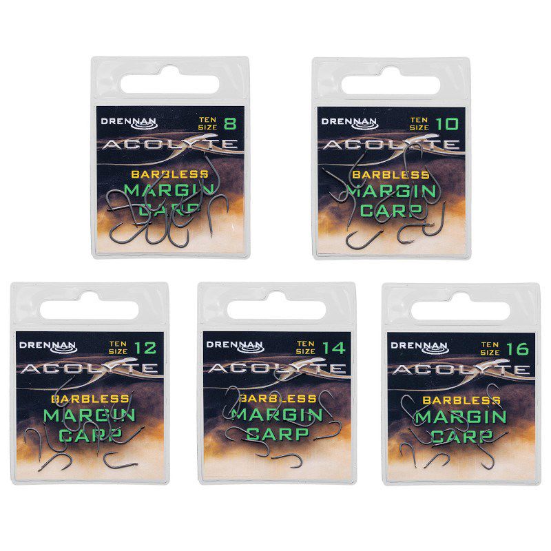 Drennan Acolyte Margin Carp Barbless Spade Hooks